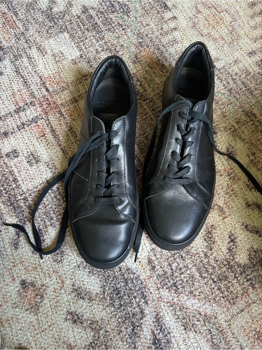 Greats Men's Black Leather Low-Top Sneakers